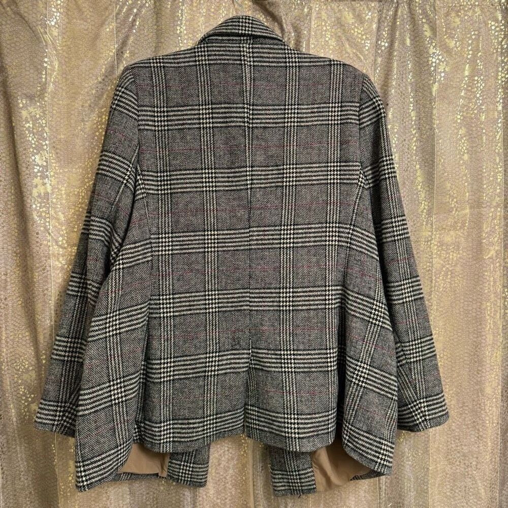 The Drop Women's Blake Tweed Plaid Long Blazer XL NWOT - Picture 2 of 12